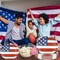 50Pcs American Flag Patriotic Oval Plates Party Supplies 4th Of July Oval Plates Heavy Duty Disposable Independence Day Paper Plate for Veterans Election July 4 Independence Day Decor,10 * 12 Inch